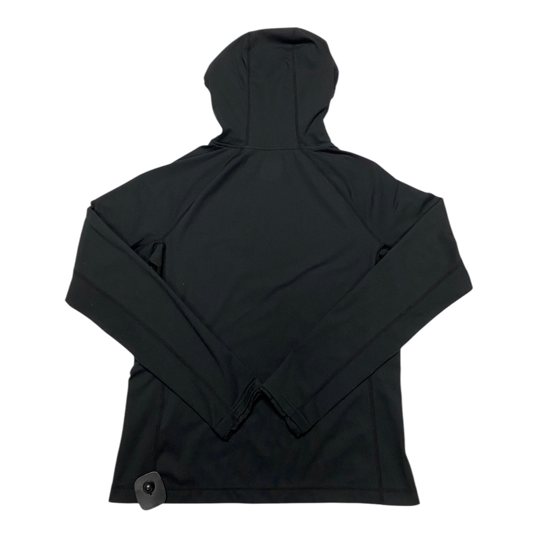 Athletic Top Long Sleeve Hoodie By vapor In Black, Size: S