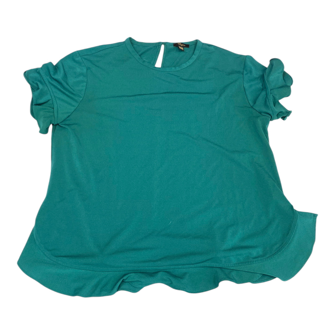 Top Short Sleeve By Cupio In Green, Size: Xl