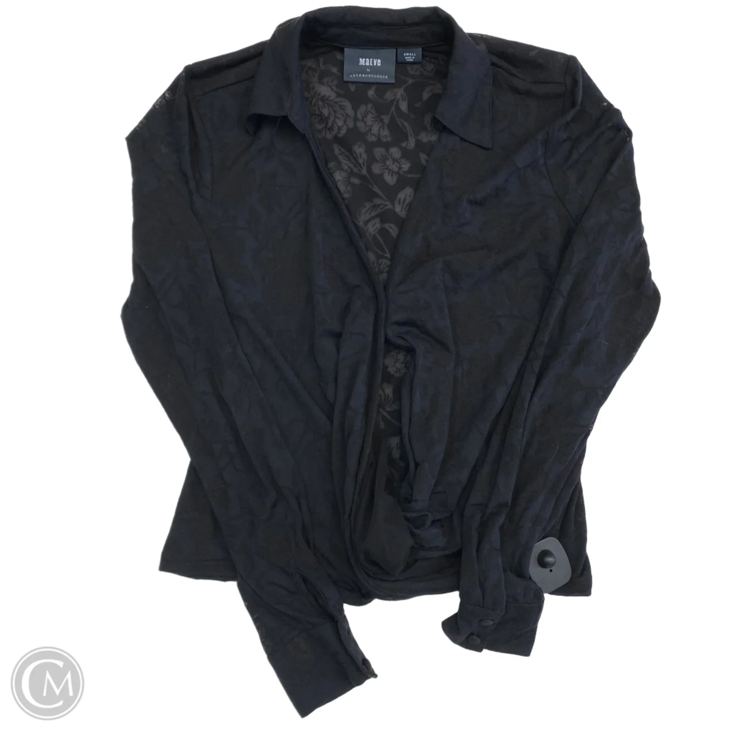 Top Long Sleeve By Maeve In Black, Size: S
