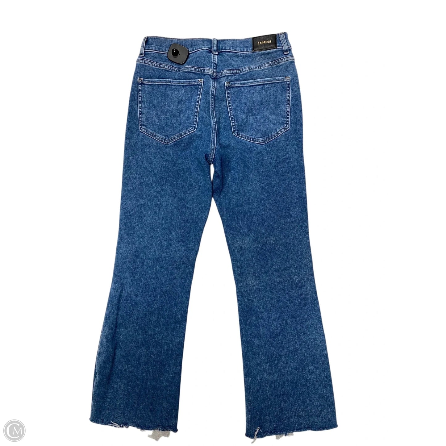 Jeans Flared By Express In Blue Denim, Size: 4