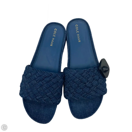 Sandals Flats By Cole-haan In Blue Denim, Size: 8