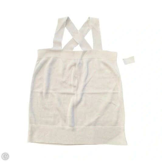 Top Sleeveless By Loft In White, Size: L