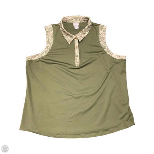 Athletic Tank Top By Zenergy By Chicos In Green, Size: 16