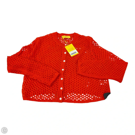 Sweater Cardigan By Everlane In Orange, Size: L