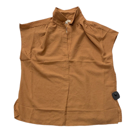 Brown Top Short Sleeve Max Studio, Size L