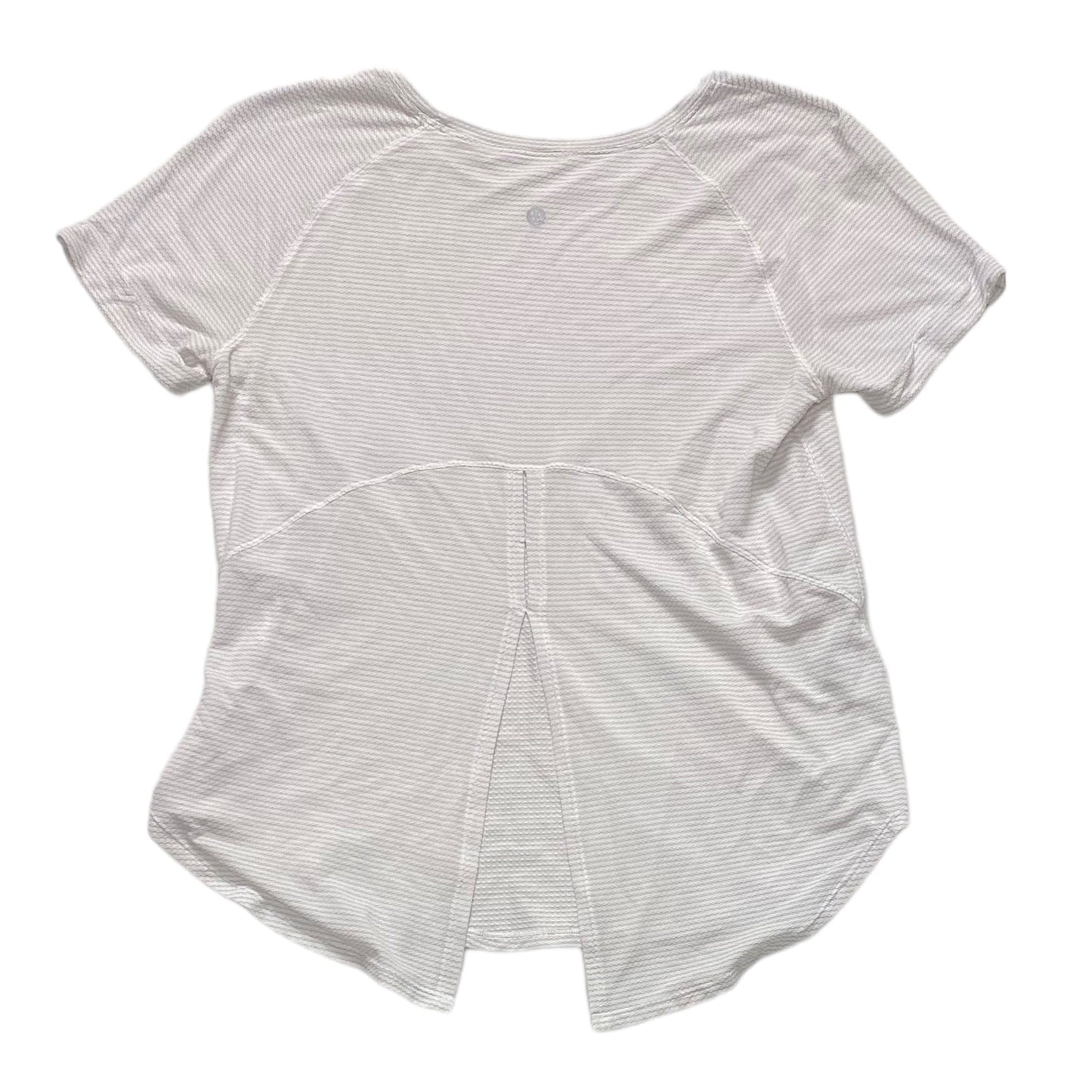 White Athletic Top Short Sleeve Lululemon, Size 8