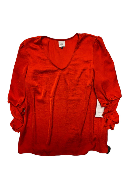 Red Top Long Sleeve Cabi, Size M