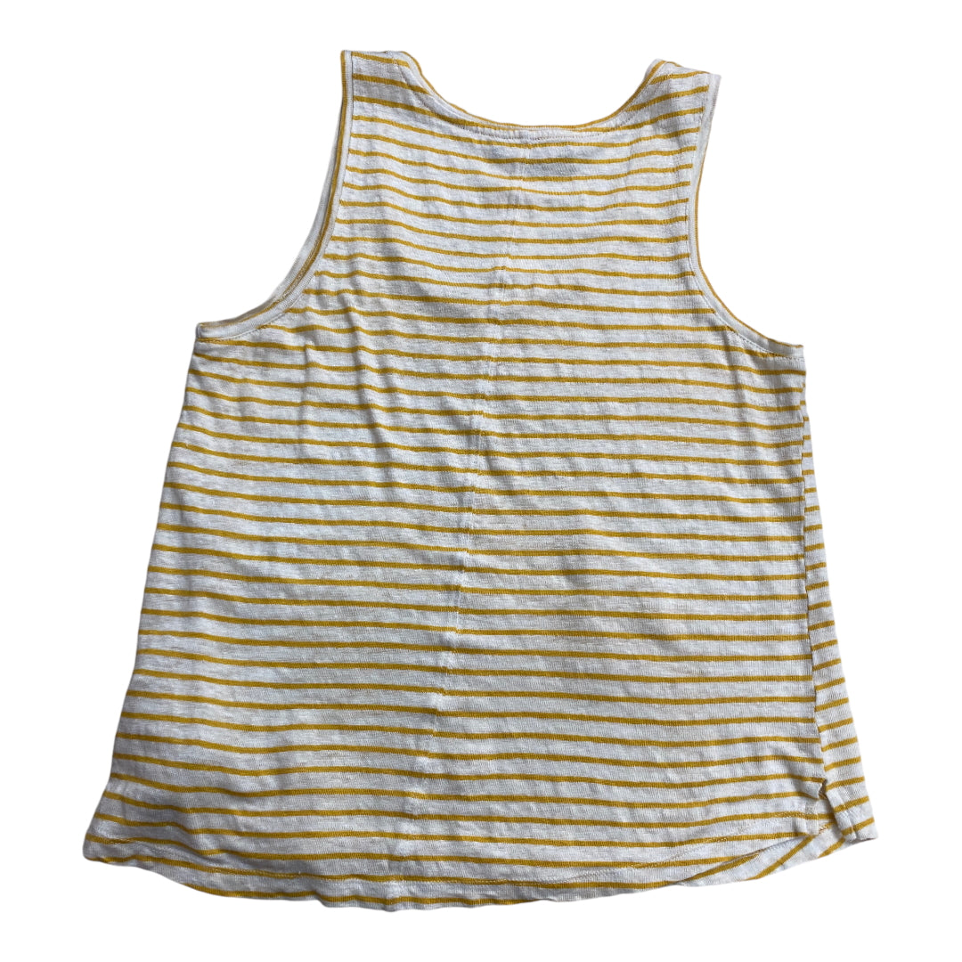 Top Sleeveless By Sanctuary In White & Yellow, Size: S