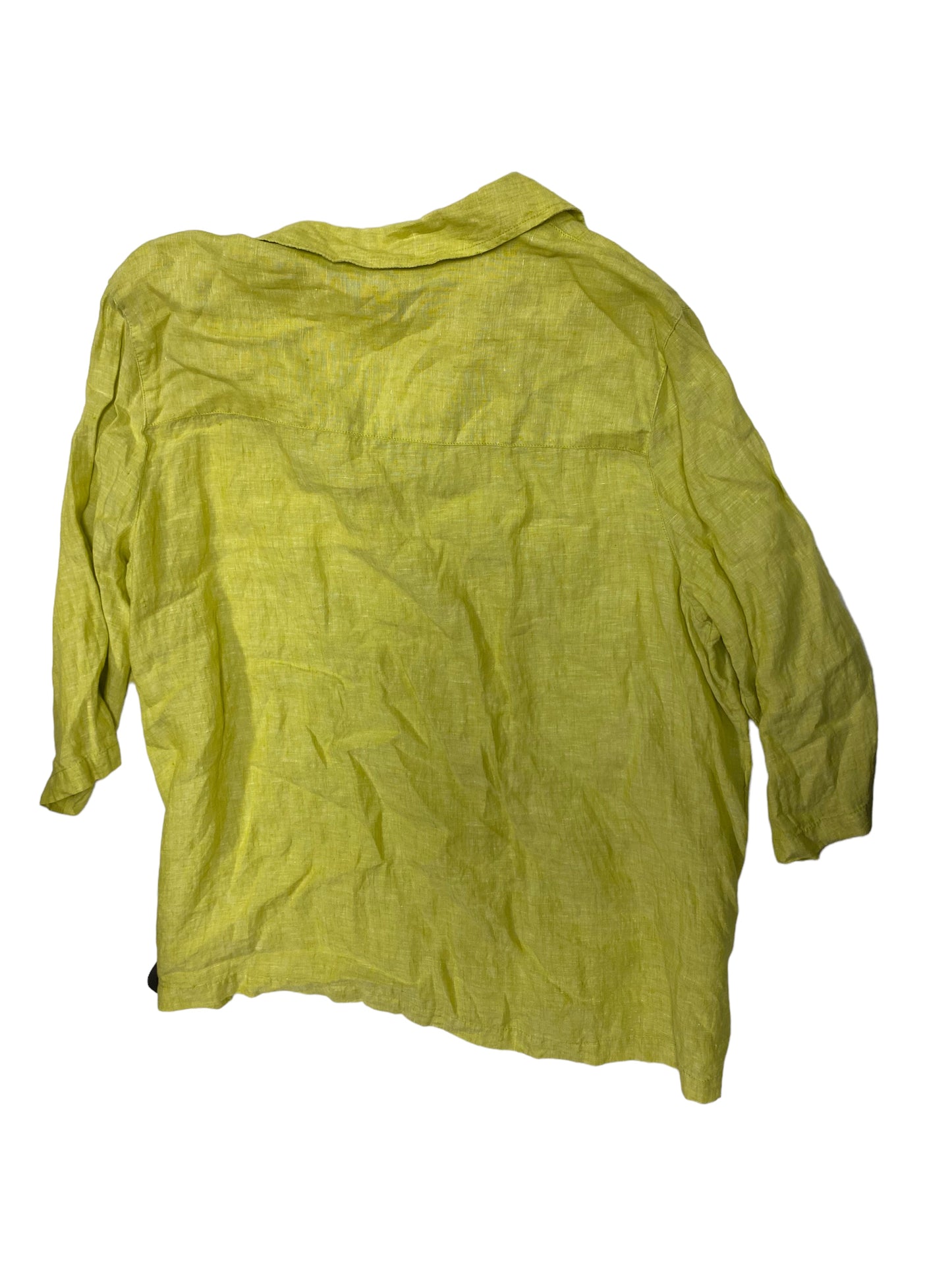 Chartreuse Top Long Sleeve Elie Tahari, Size 2x