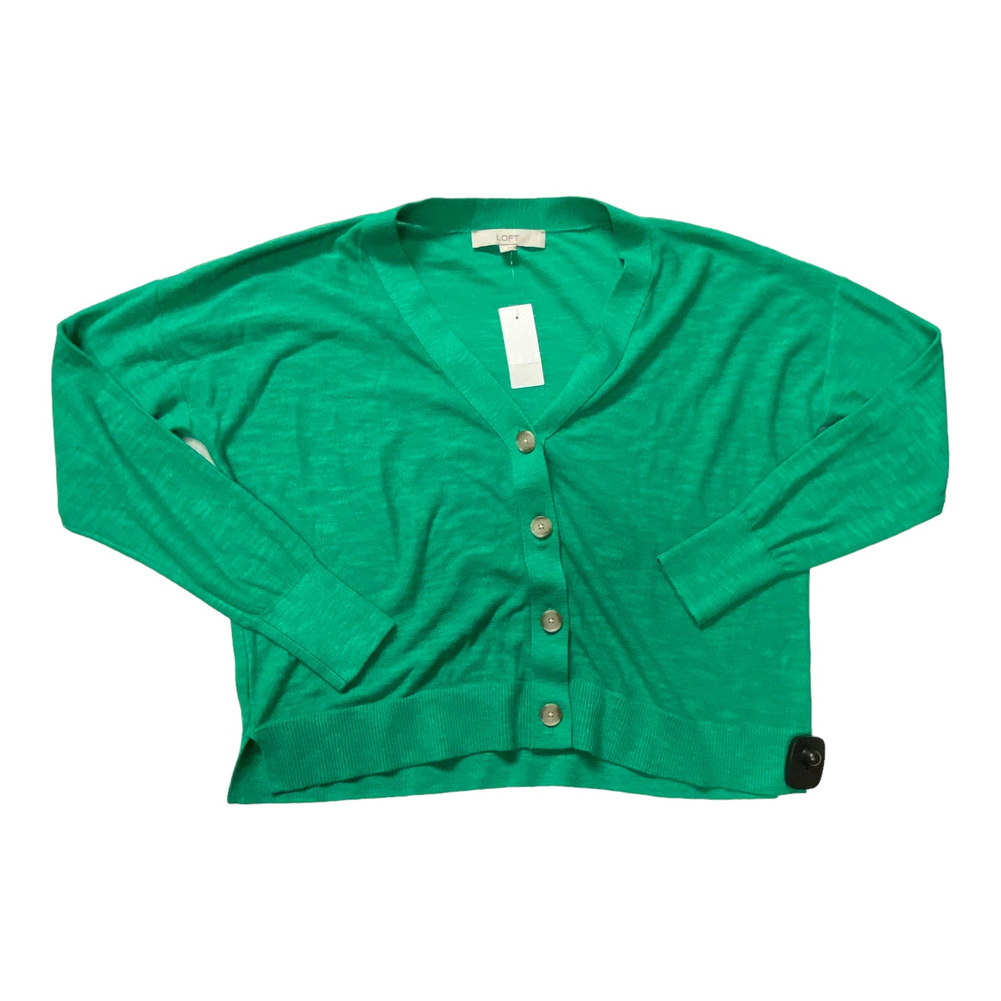 Green Sweater Cardigan Loft, Size S