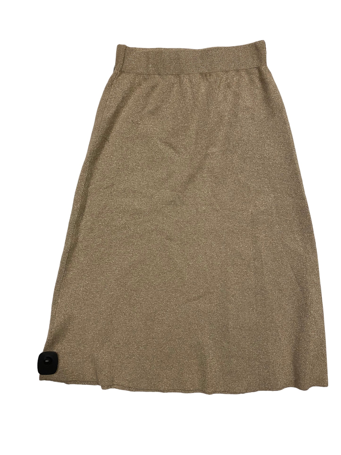 Skirt Midi By Banana Republic In Gold, Size: Xs