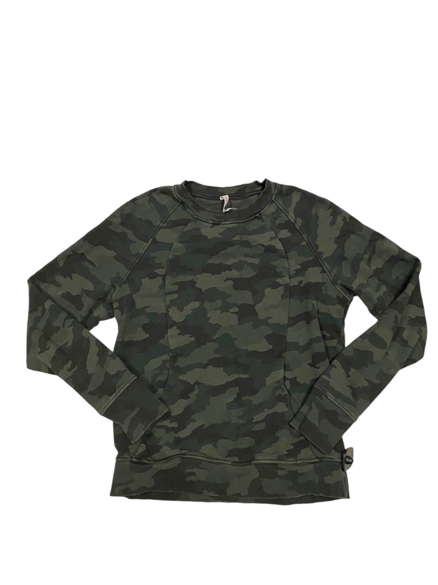 Athletic Sweatshirt Hoodie By Lululemon In Camouflage Print, Size: 12