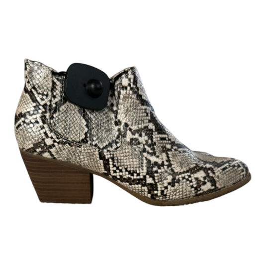 Boots Ankle Heels By Ana In Snakeskin Print, Size: 10