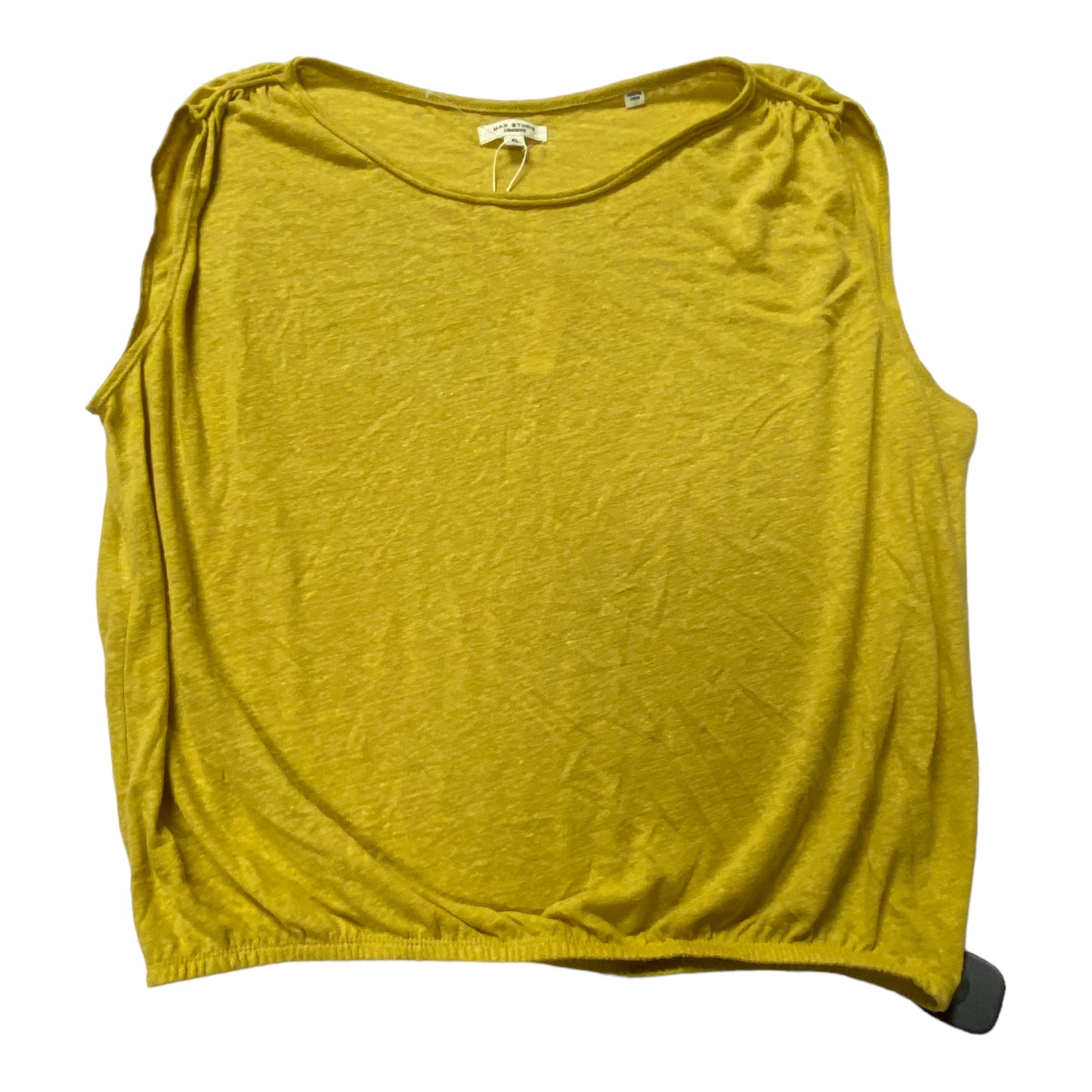 Yellow Top Short Sleeve Max Studio, Size Xl