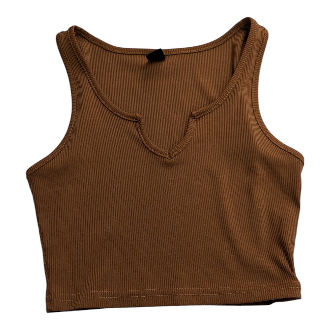 Top Sleeveless By Shein In Brown, Size: Xs