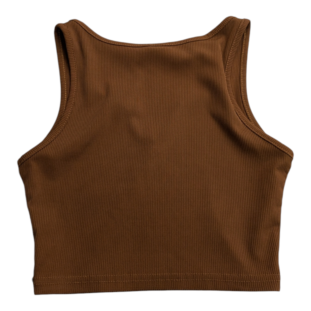 Top Sleeveless By Shein In Brown, Size: Xs