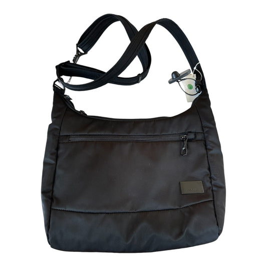 Handbag By Pacsafe in Black, Size: Medium