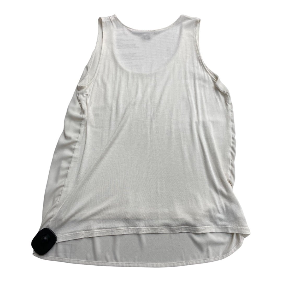 Top Sleeveless By Ann Taylor In White, Size: S