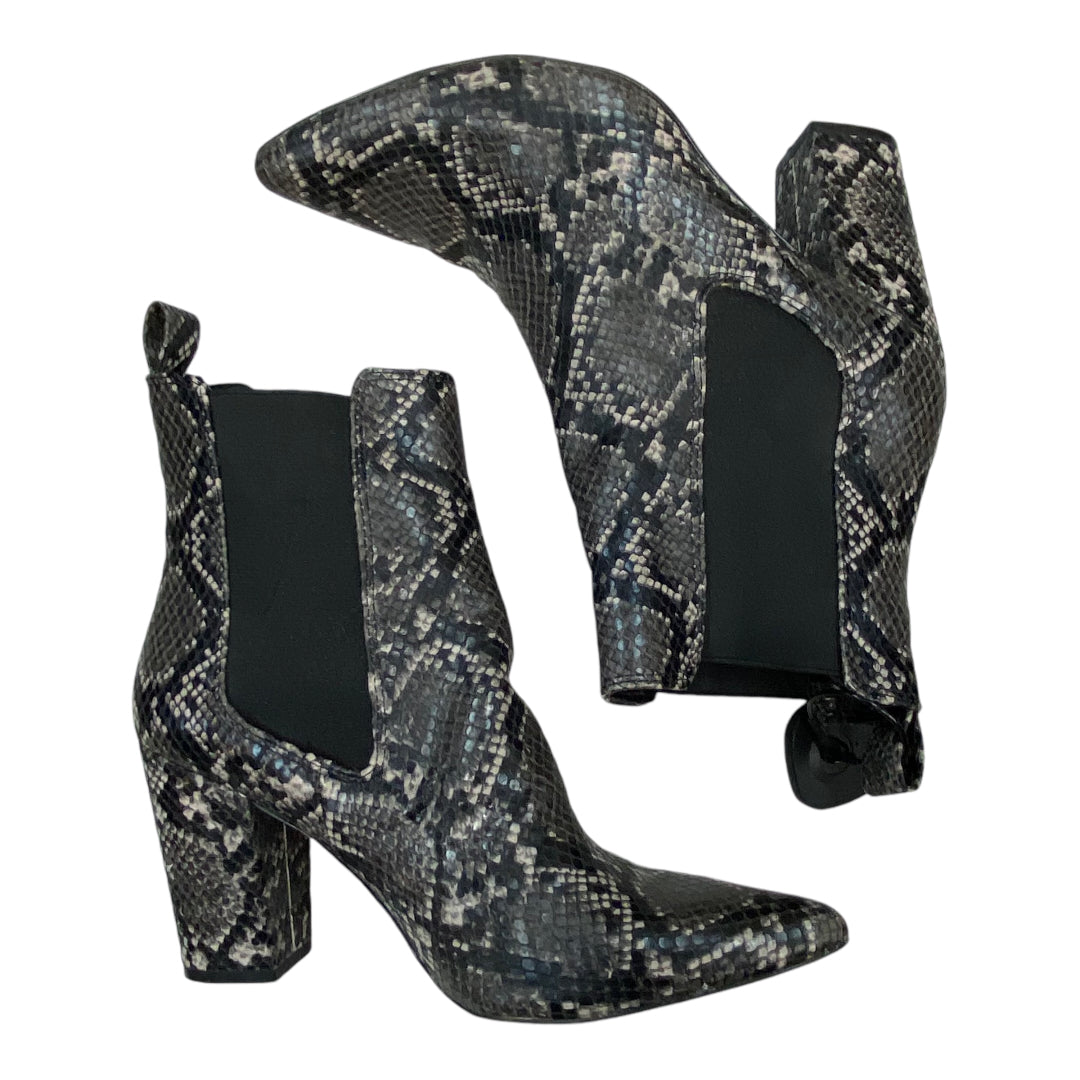 Boots Ankle Heels By Steve Madden In Snakeskin Print, Size: 7.5