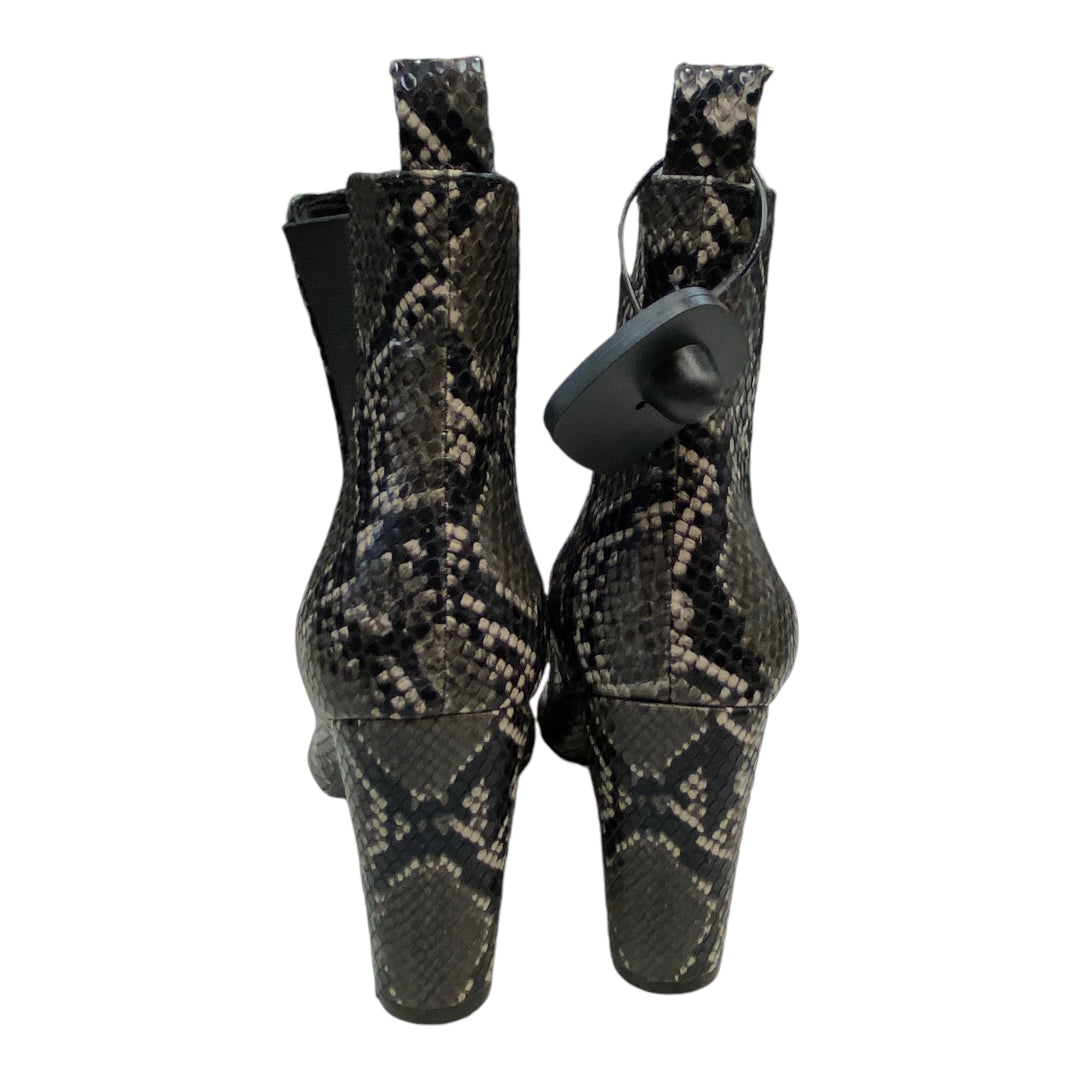 Boots Ankle Heels By Steve Madden In Snakeskin Print, Size: 7.5