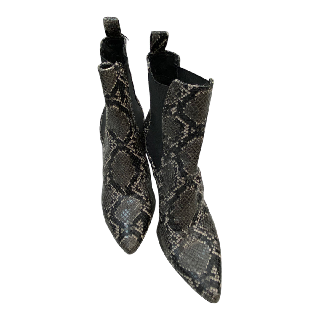 Boots Ankle Heels By Steve Madden In Snakeskin Print, Size: 7.5