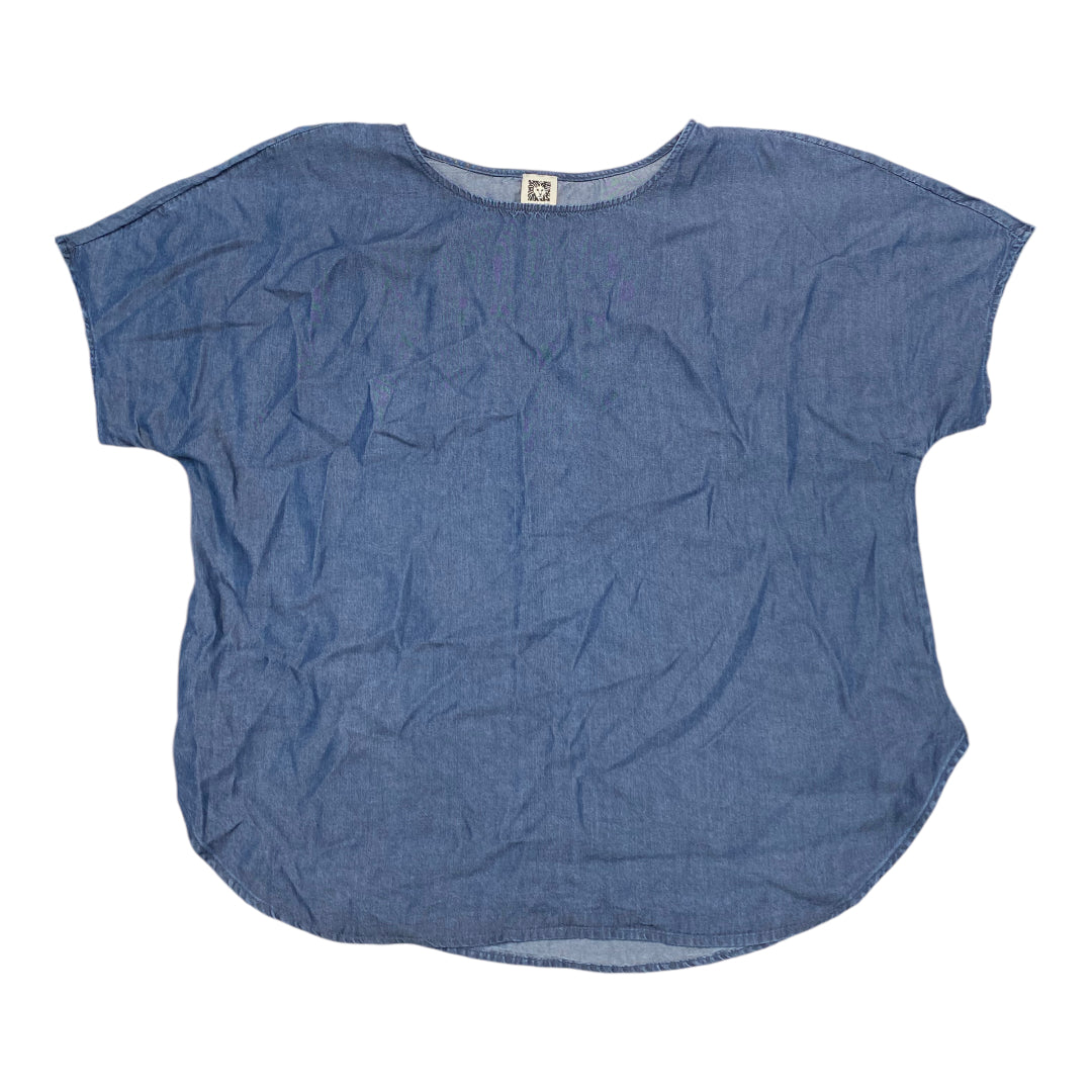 Top Short Sleeve By Anne Klein In Blue, Size: Xl