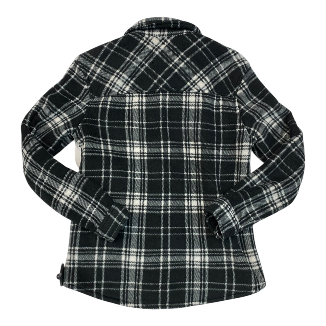 Jacket Fleece By Sage In Plaid Pattern, Size: Xs