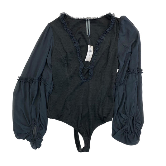 Top Long Sleeve By Anthropologie In Black, Size: M