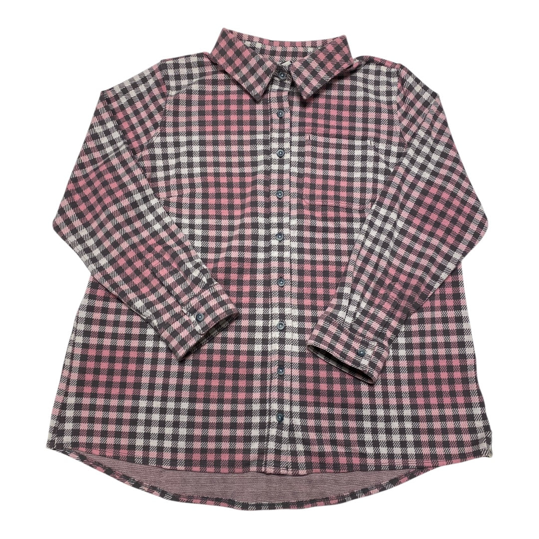 Top Long Sleeve By Duluth Trading In Plaid Pattern, Size: 1x