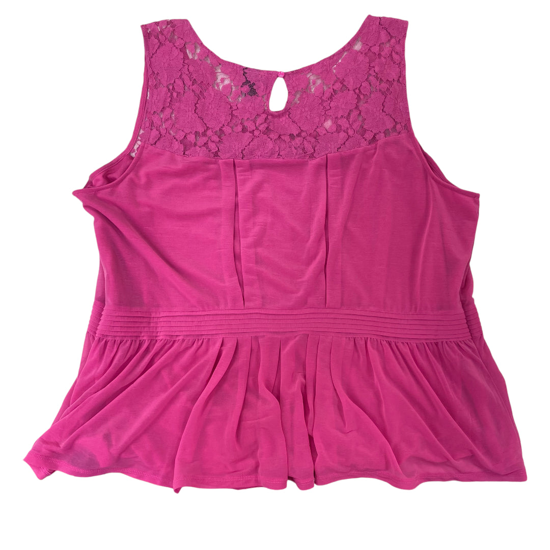 Top Sleeveless By Worthington In Pink, Size: 0