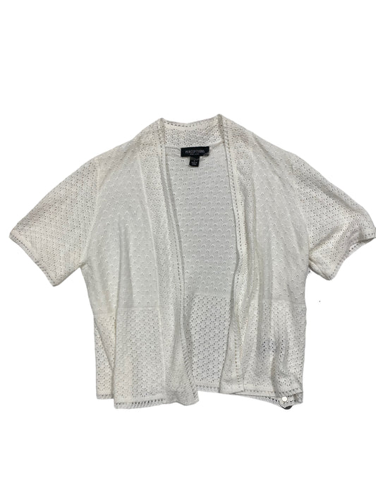 White Sweater Short Sleeve Perceptions, Size L