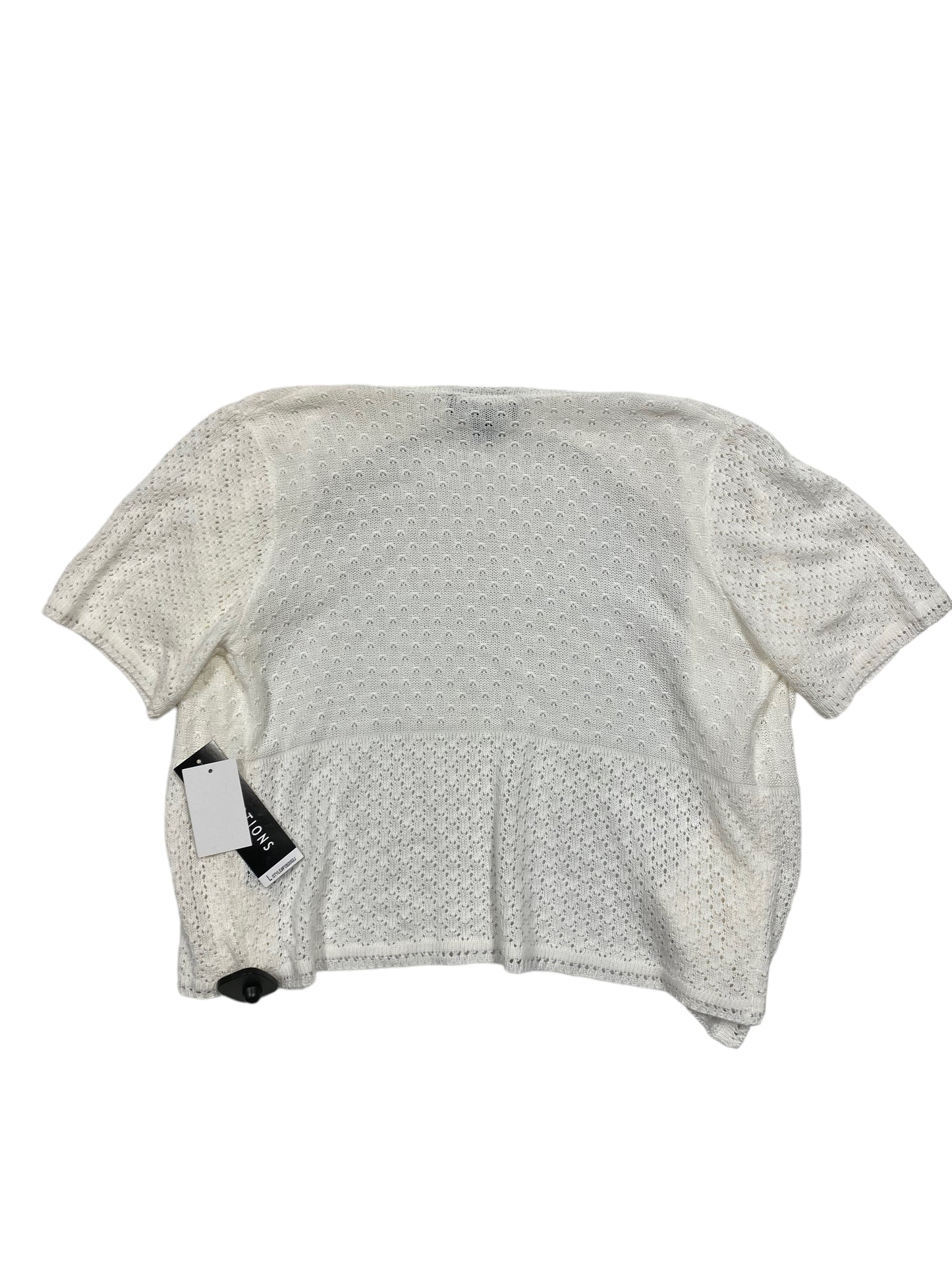 White Sweater Short Sleeve Perceptions, Size L