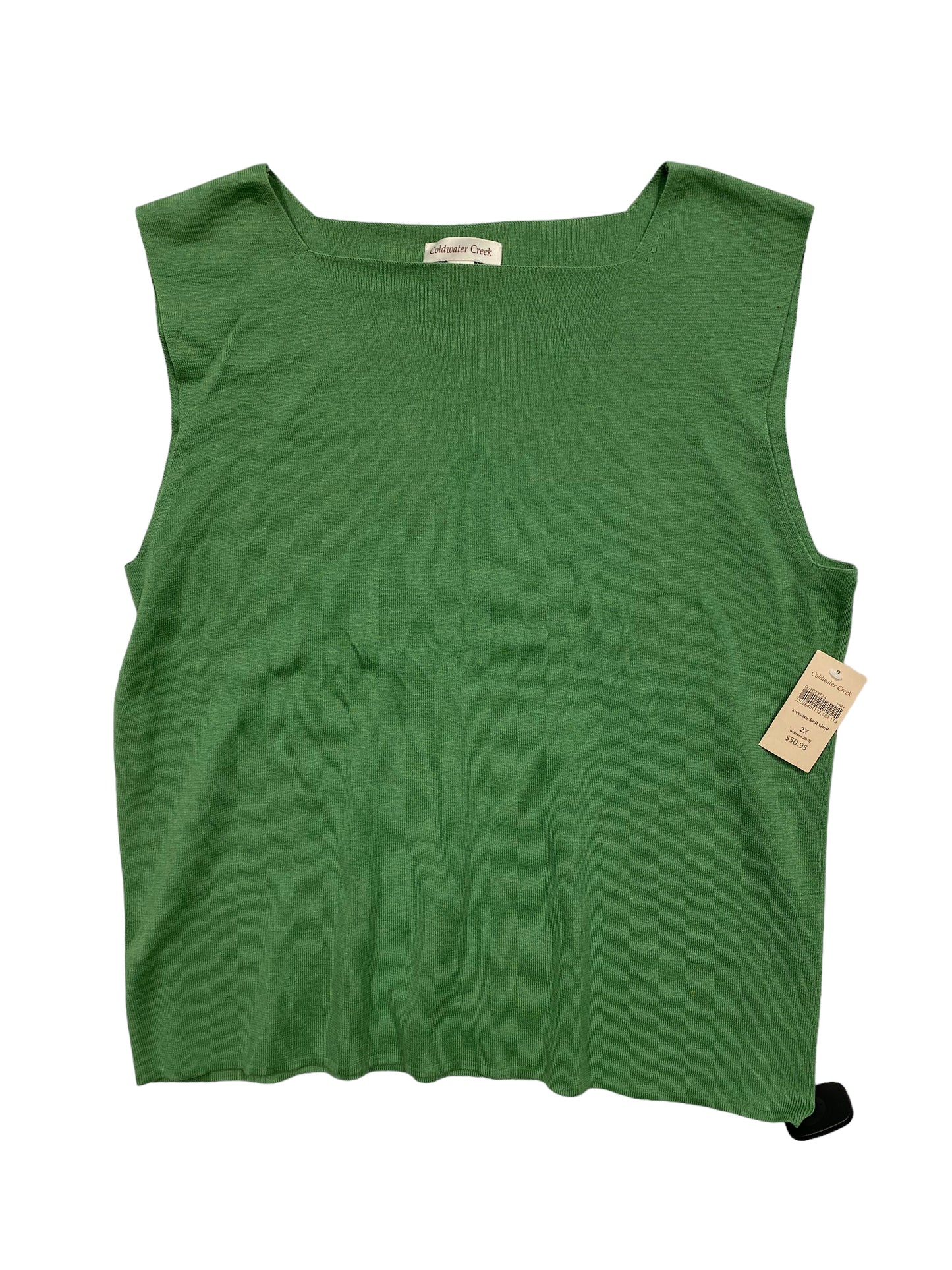 Green Top Sleeveless Coldwater Creek, Size 2x