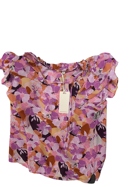Multi-colored Top Short Sleeve Pleione, Size S
