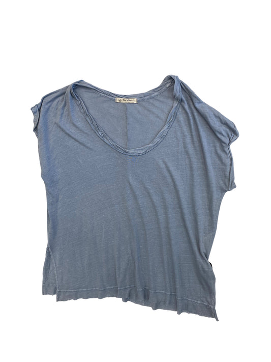 Blue Top Short Sleeve Free People, Size L