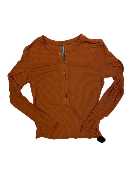 Orange Top Long Sleeve Anthropologie, Size M