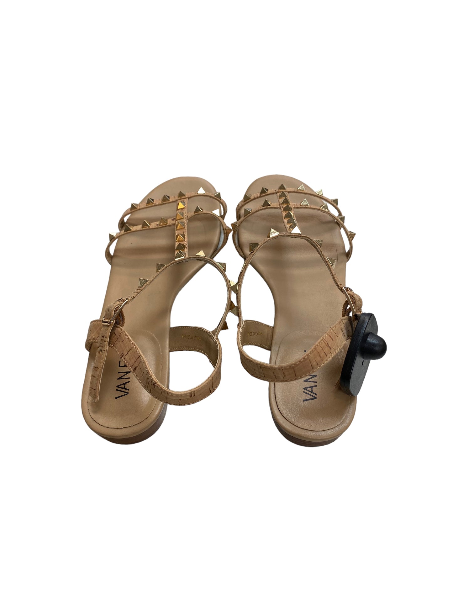 Brown Sandals Flats Vaneli, Size 8.5