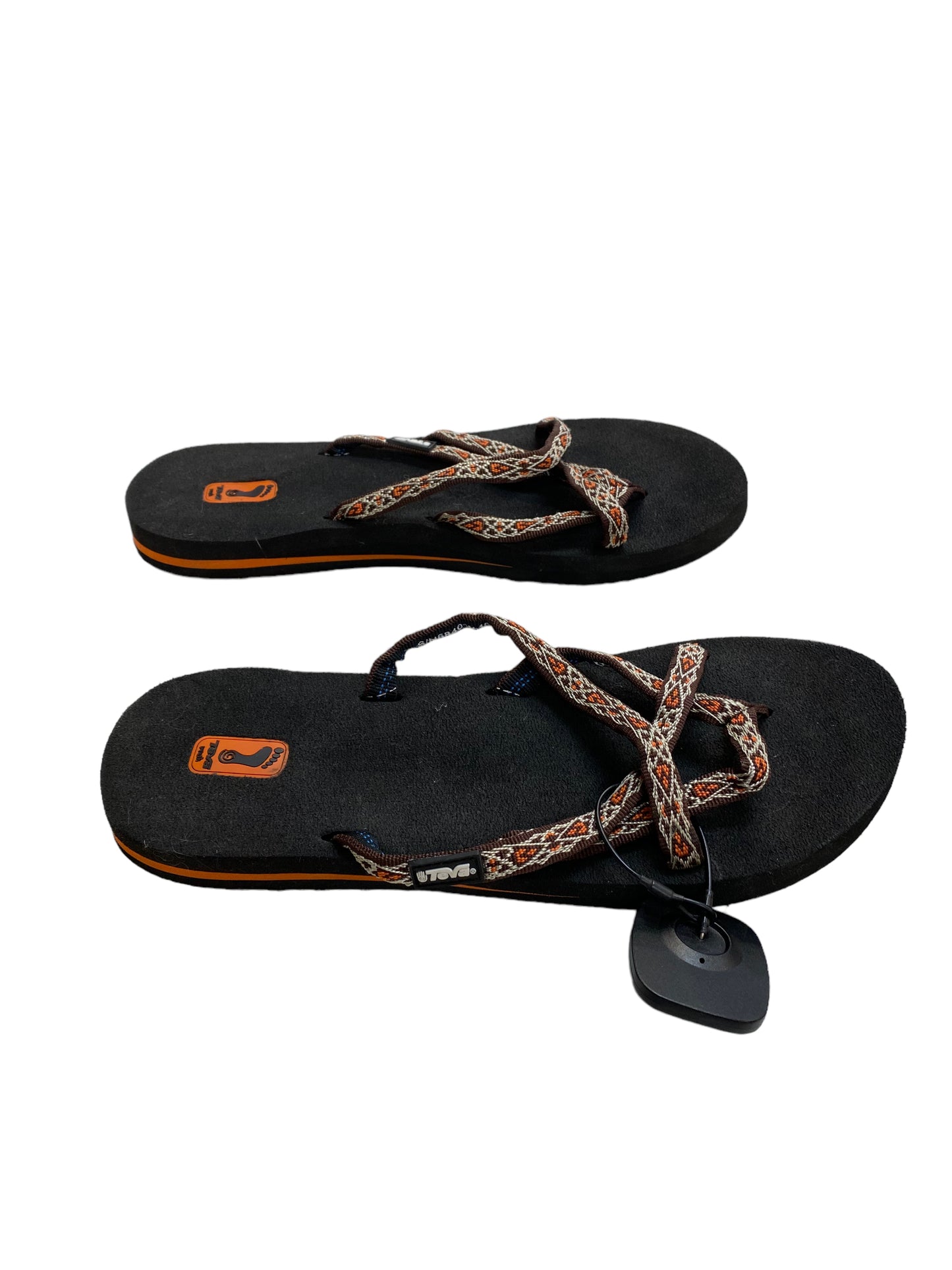 Multi-colored Sandals Flip Flops Teva, Size 10