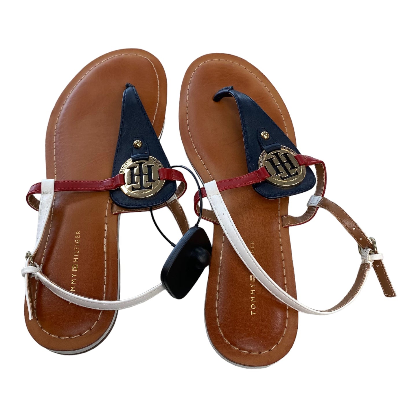 Multi-colored Sandals Flip Flops Tommy Hilfiger, Size 9