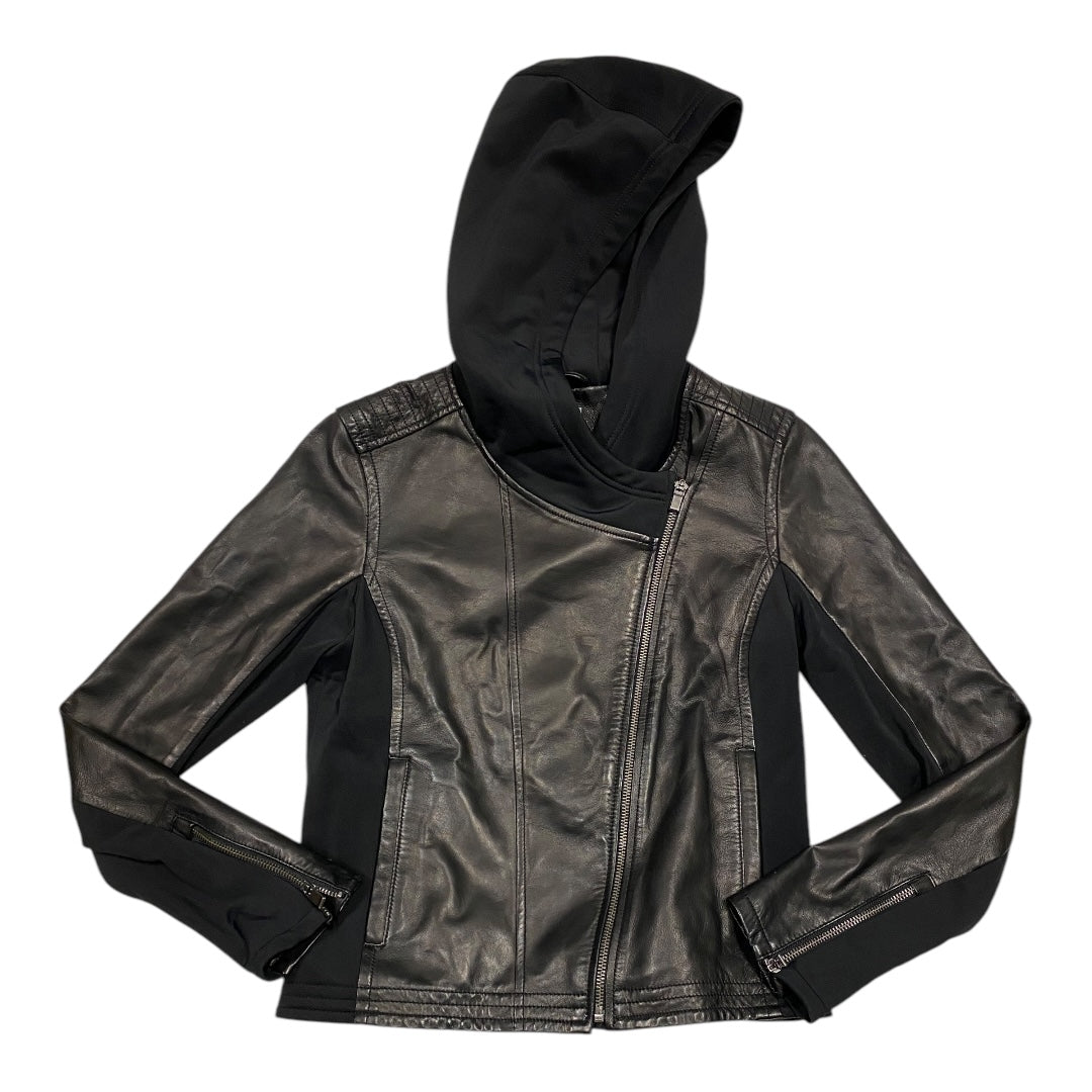 Jacket Moto By Athleta In Black, Size: S