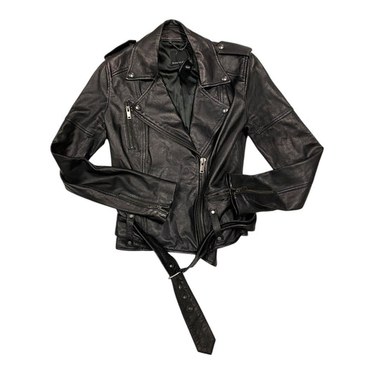 Jacket Moto By Banana Republic In Black, Size: Xs