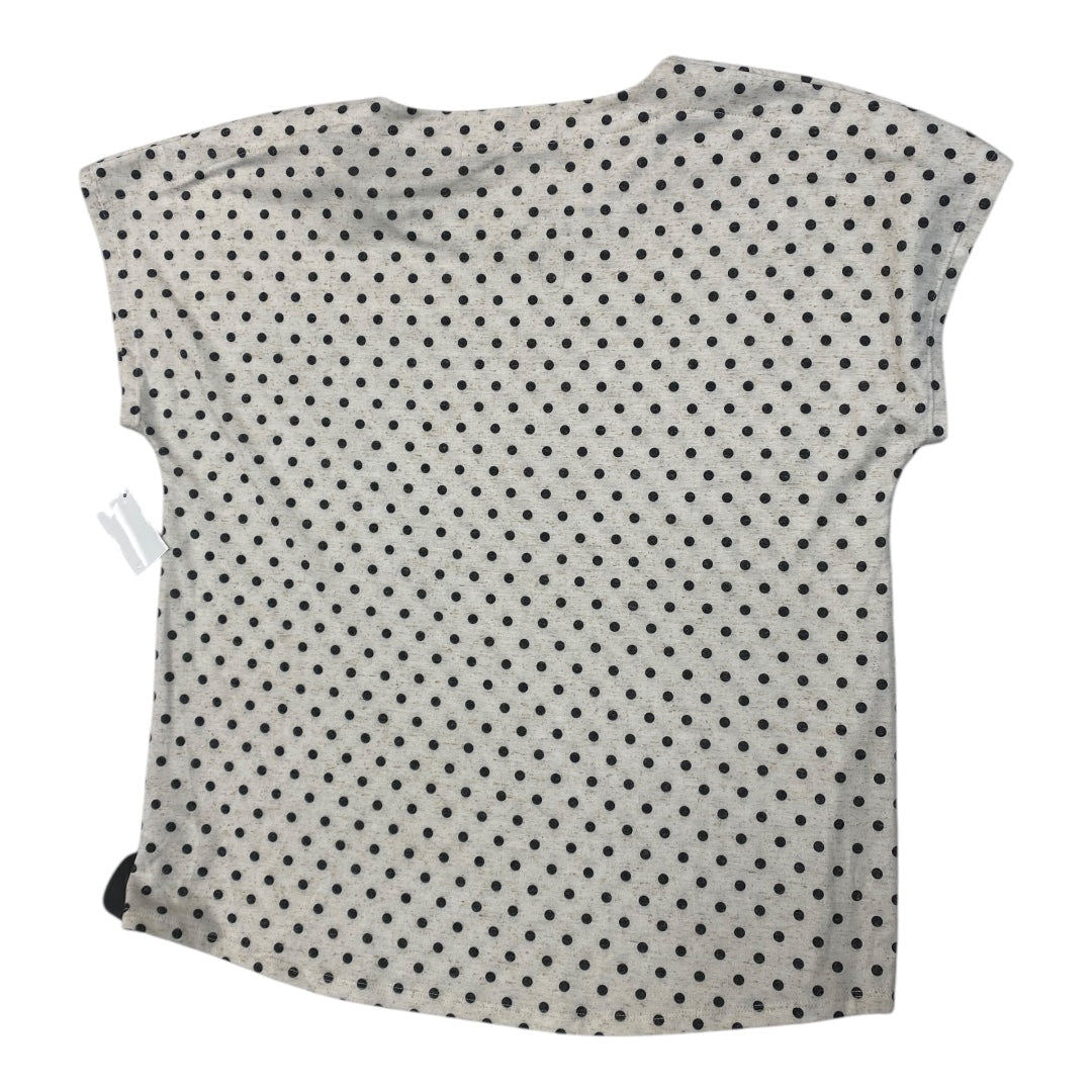 Top Short Sleeve By LOVE SCARLETT In Polkadot Pattern, Size: L