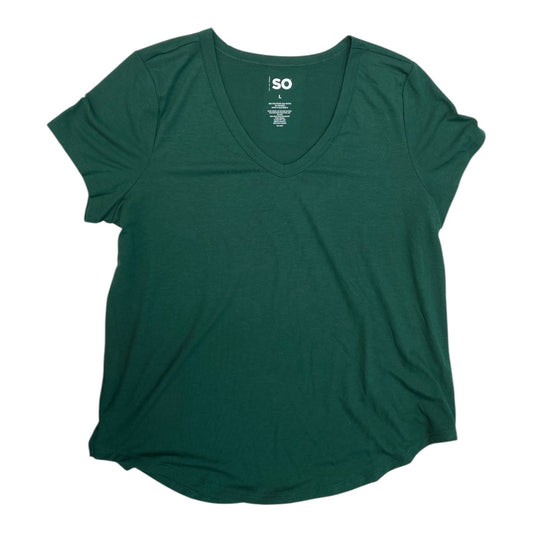 Top Short Sleeve Basic By So In Green, Size: L