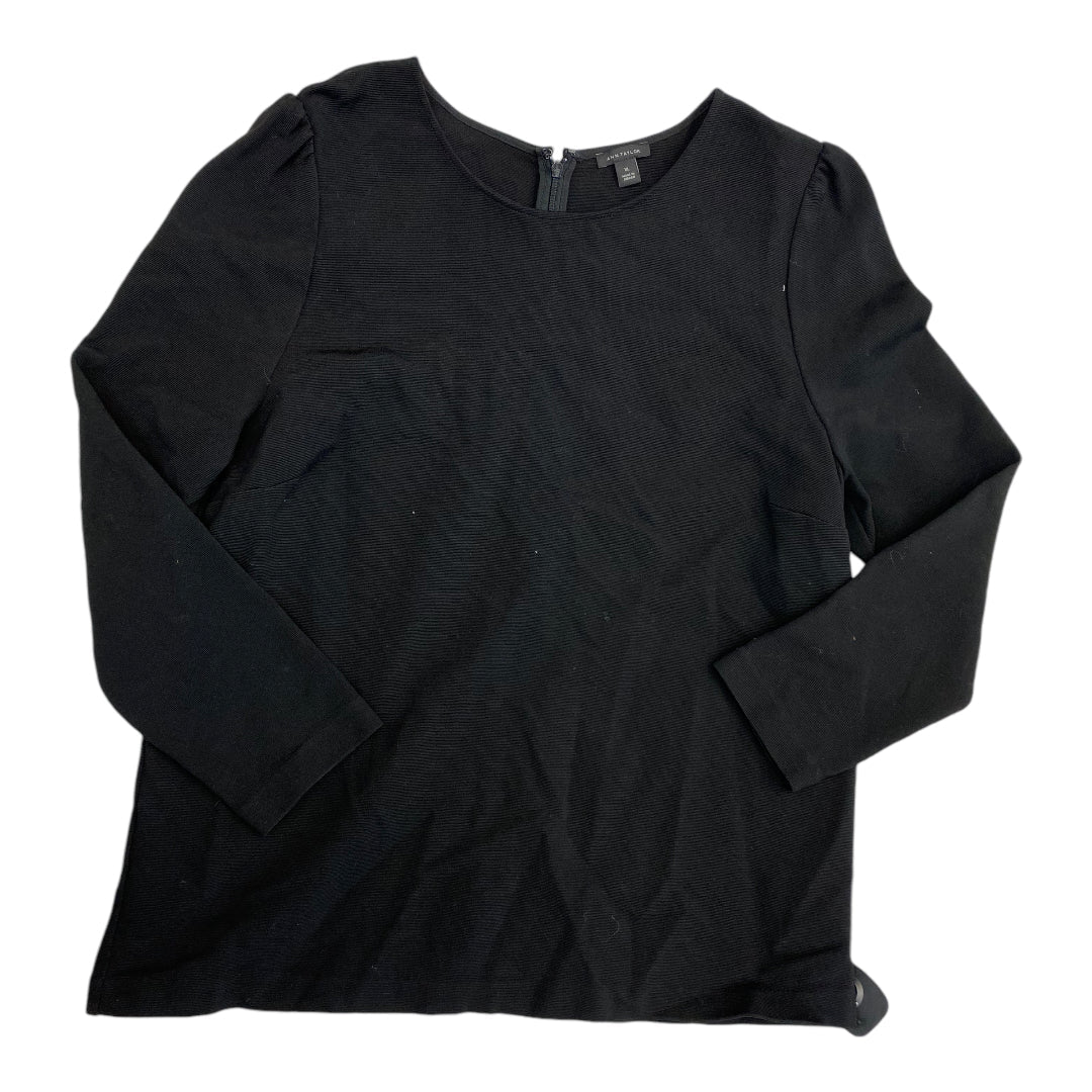 Top Long Sleeve By Ann Taylor In Black, Size: Xl