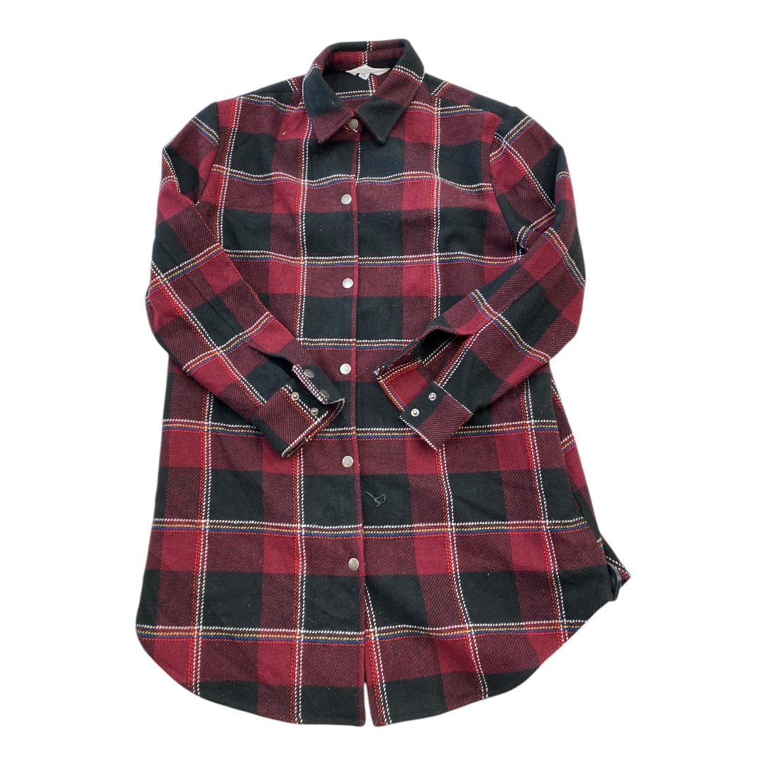 Jacket Shirt By Bb Dakota In Plaid Pattern, Size: L