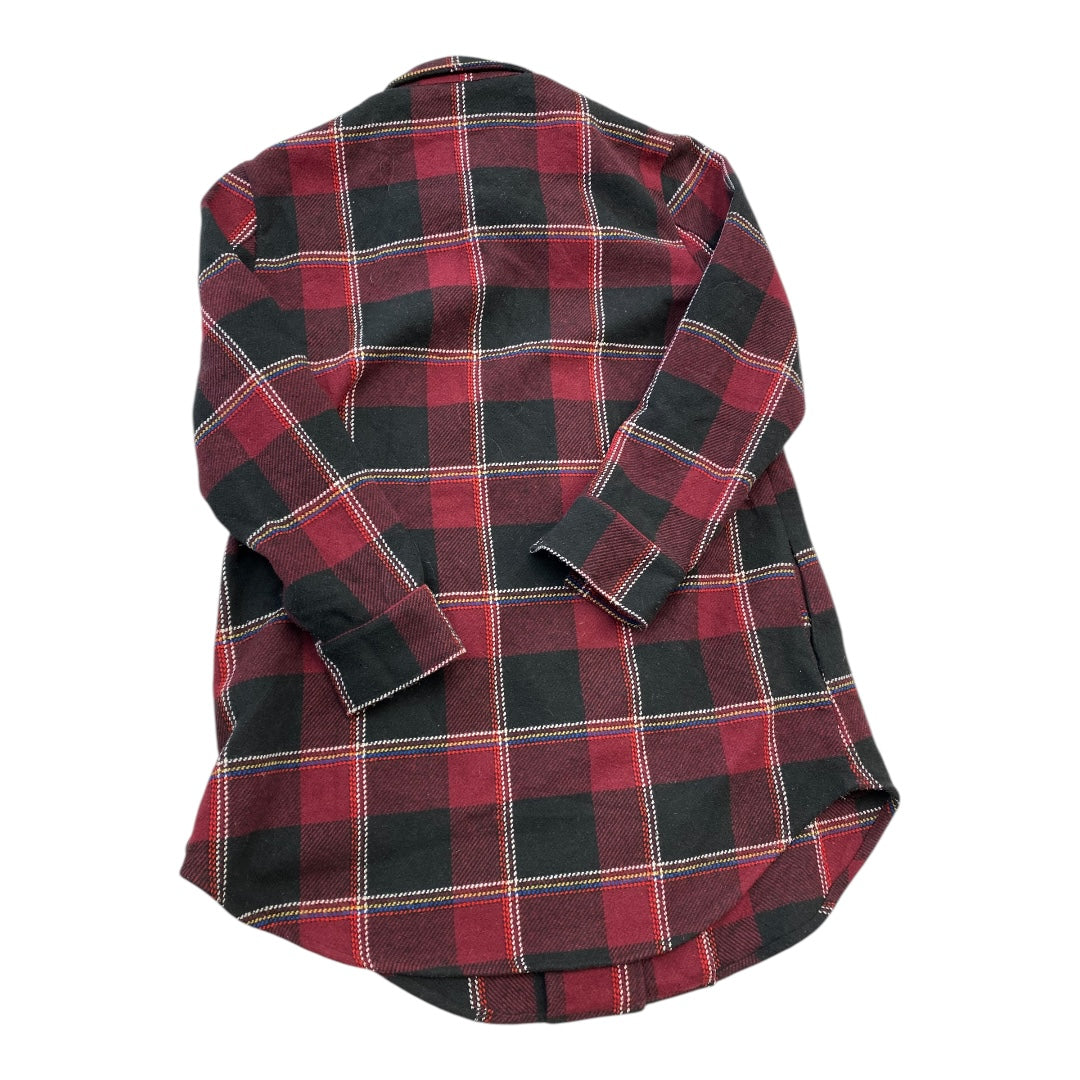 Jacket Shirt By Bb Dakota In Plaid Pattern, Size: L