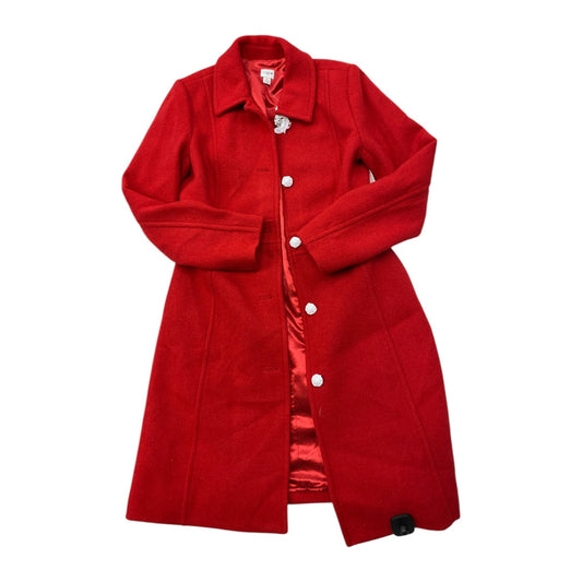 Coat Peacoat By J. Crew In Red, Size: 6