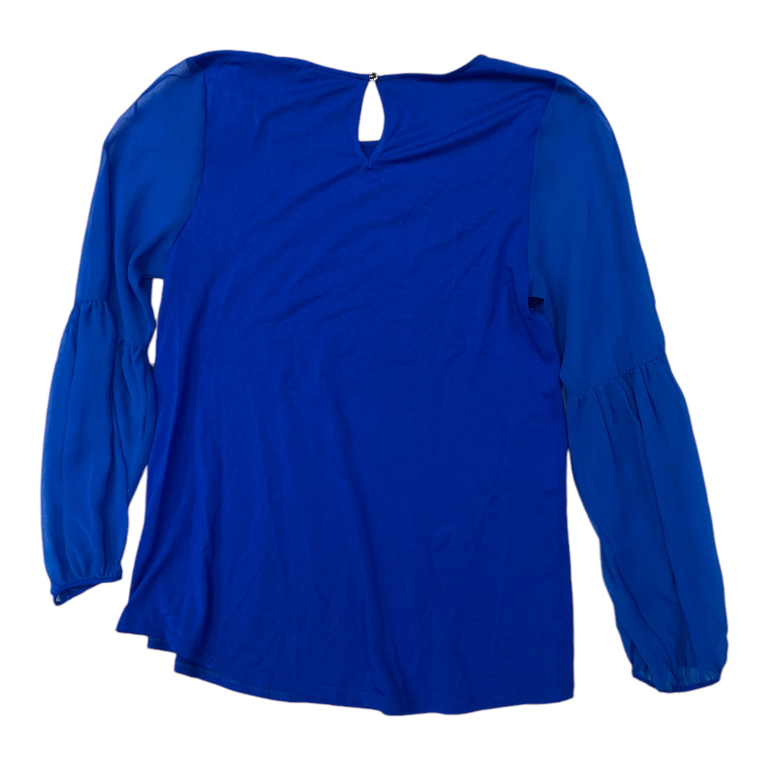 Top Long Sleeve By Vince Camuto In Blue, Size: M