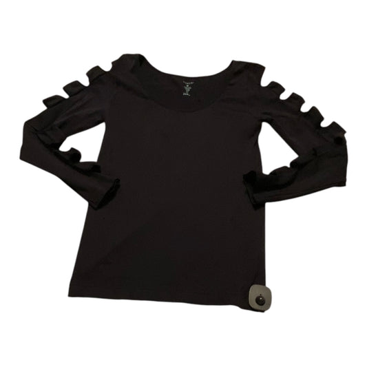 Top Long Sleeve By Venus In Black, Size: M