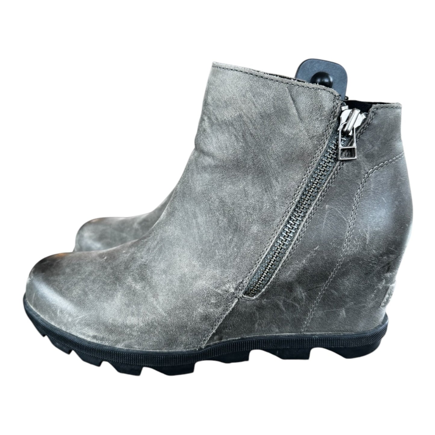 Boots Ankle Heels By Sorel In Grey, Size: 10